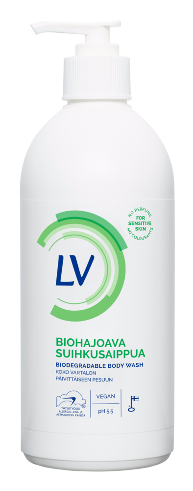 Tuotekuva: LV Biohajoava suihkusaippua 500ml