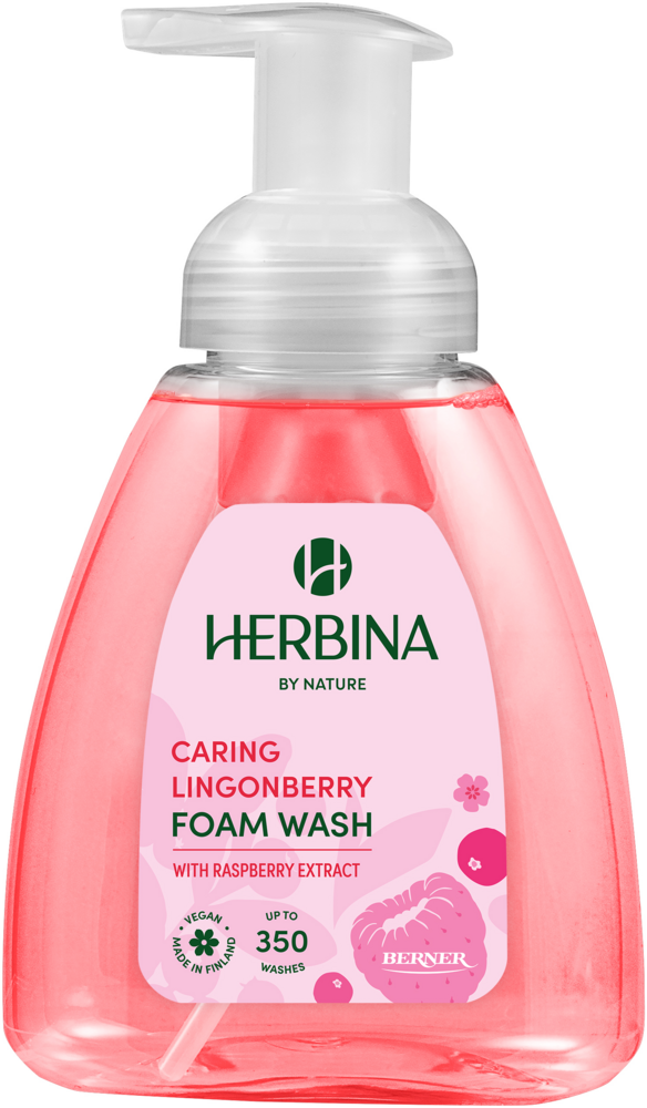 Tuotekuva: Herbina Caring Lingonberry vaahtosaippua 300ml