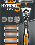 Tuotekuva: Bic Hybrid Flex 5 varsi ja 4 vaihtoterää