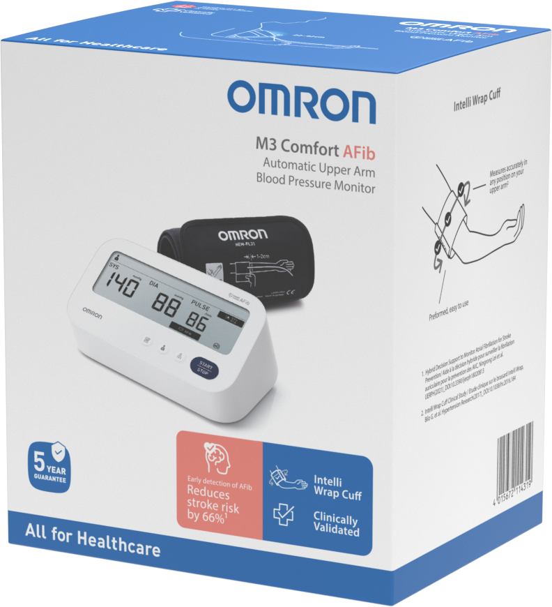 Tuotekuva: Omron® M3 Comfort AFib olkavarsiverenpainemittari