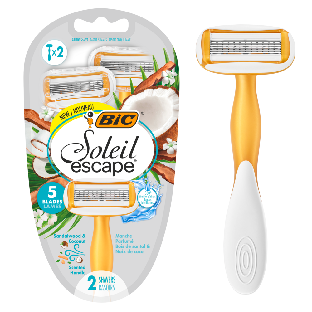 Tuotekuva: BIC Soleil Escape 5 Coconut & Sandalwood-varsiterä 2-pack 5 teräinen
