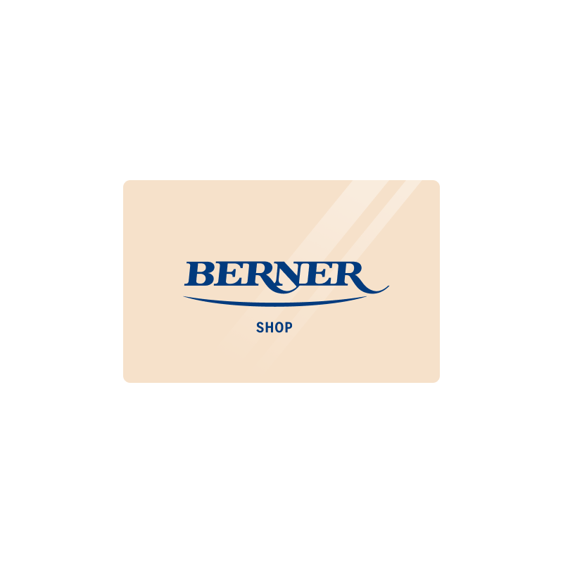 Berner shop lahjakortti valkoisella taustalla